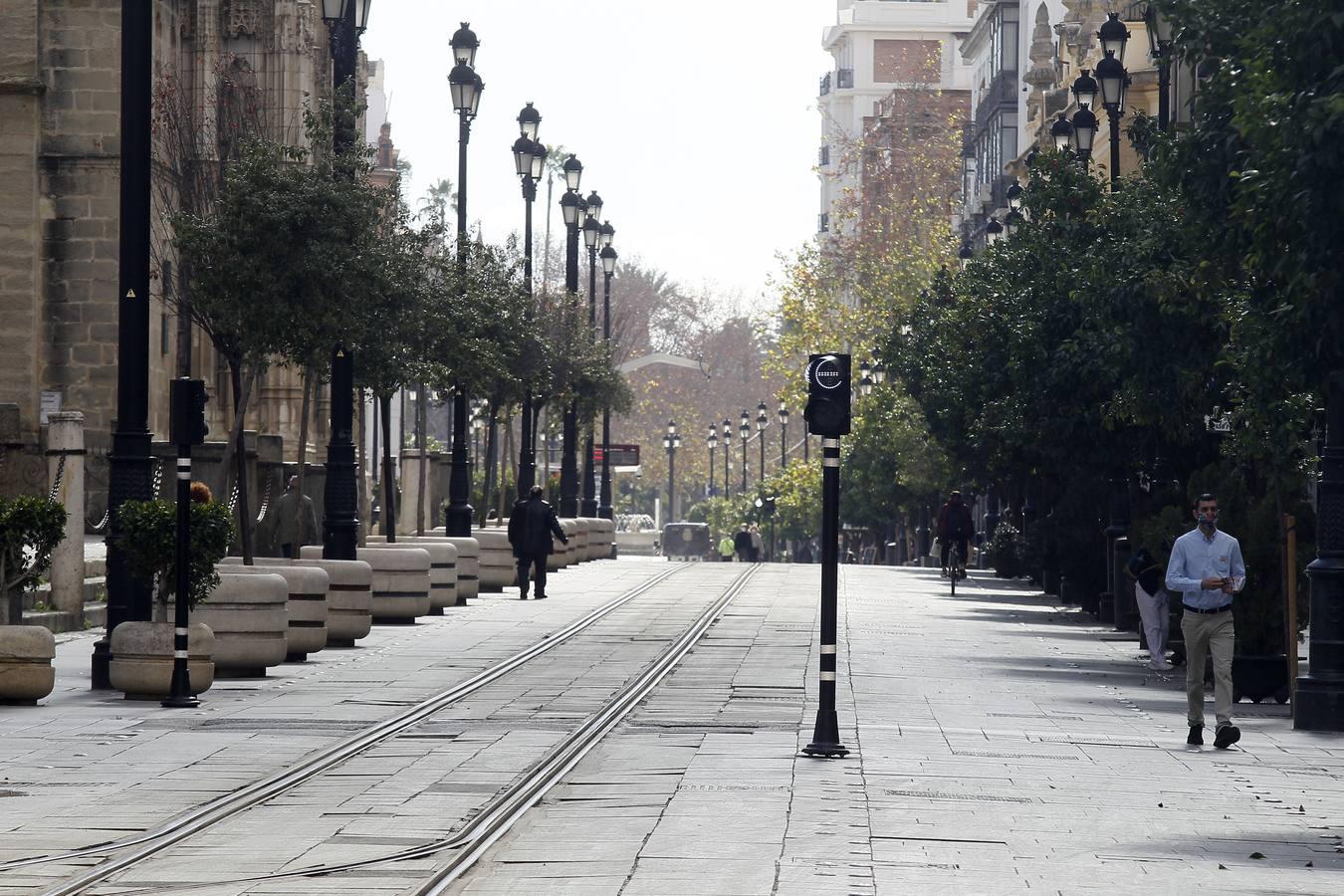 Las imágenes del ambiente que se vive en Sevilla con el cierre perimetral