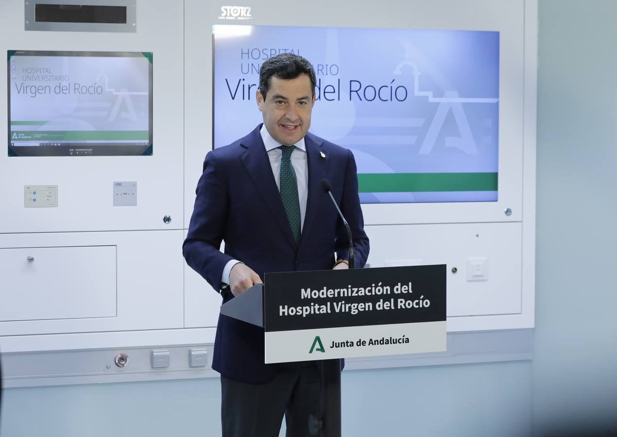 Juanma Moreno visita las nuevas instalaciones del Hospital Infantil del Virgen del Rocío