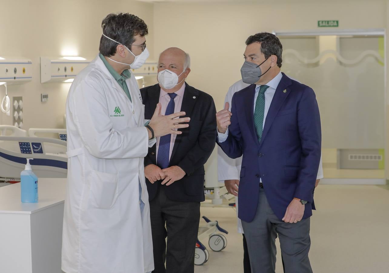 Juanma Moreno visita las nuevas instalaciones del Hospital Infantil del Virgen del Rocío