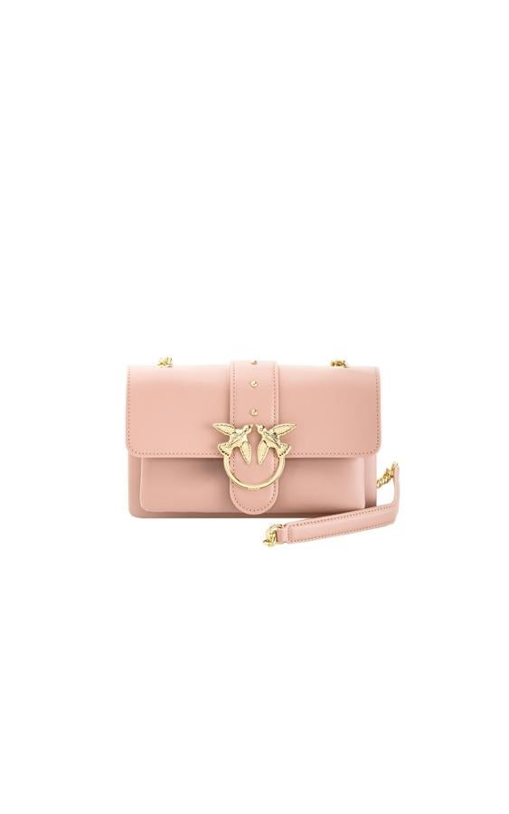 Bolso Love Mini Soft Simply en color rosa de Pinko (precio: 115€ en las Rozas Village, antes 250€)