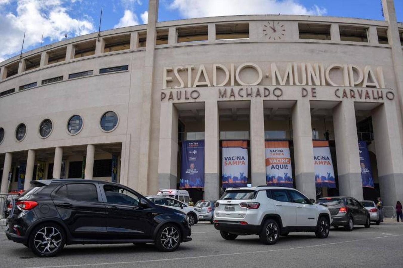 Estadio Municipal Paulo Machado de Carvalho, más conocido como Estadio Pacaembú, en Sao Paulo (Brasil). 