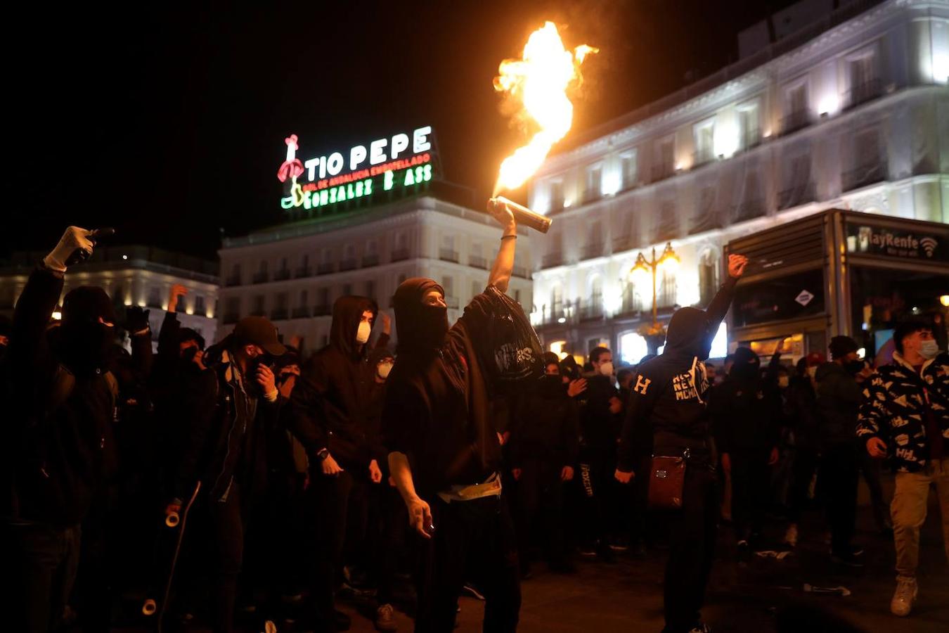 Los disturbios prenden Madrid en las concentraciones en apoyo a Pablo Hasel