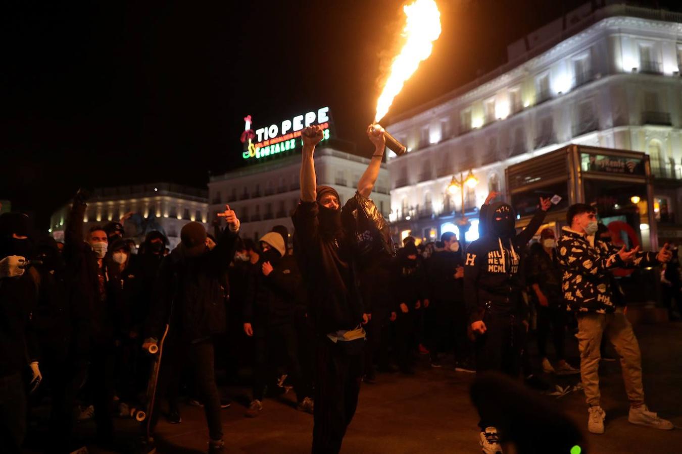 Los disturbios prenden Madrid en las concentraciones en apoyo a Pablo Hasel