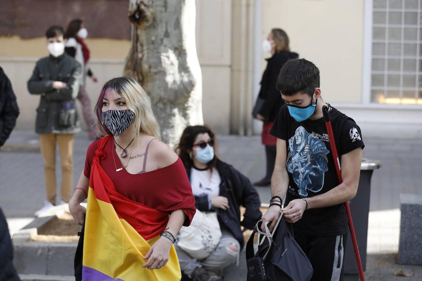 La concentración por la libertad del rapero Pablo Hasel en el Bulevar, en imágenes