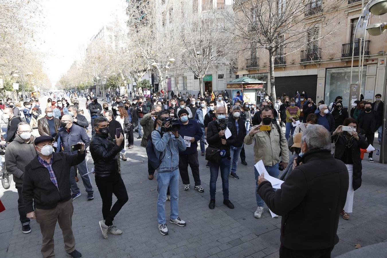 La concentración por la libertad del rapero Pablo Hasel en el Bulevar, en imágenes