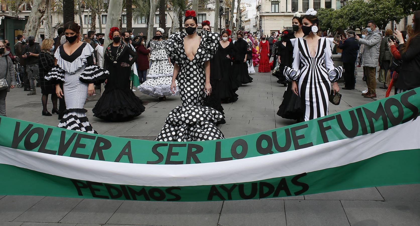 En imágenes, la moda flamenca solicita ayudas para sobrevivir a la pandemia