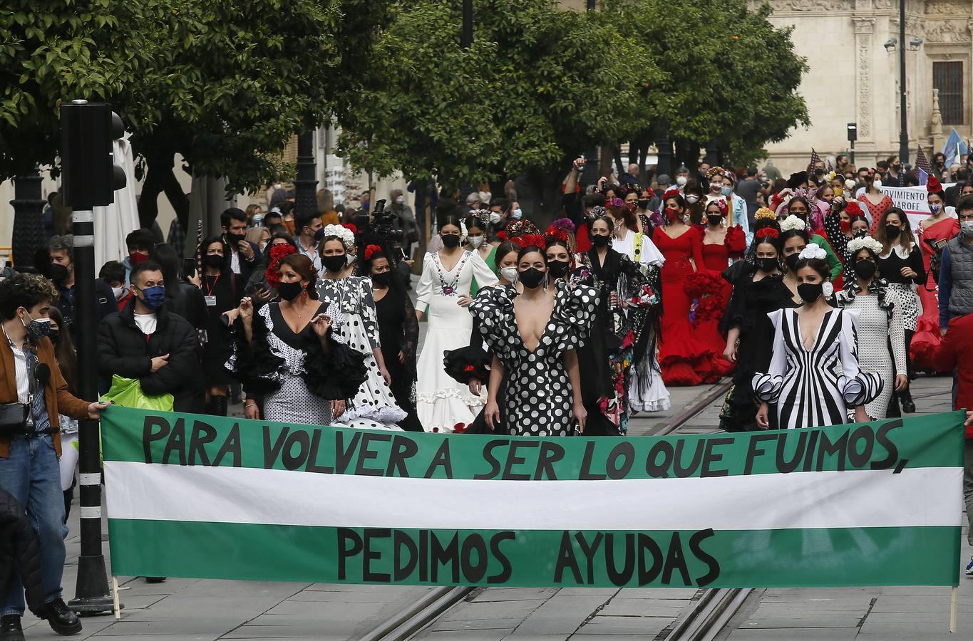 En imágenes, la moda flamenca solicita ayudas para sobrevivir a la pandemia