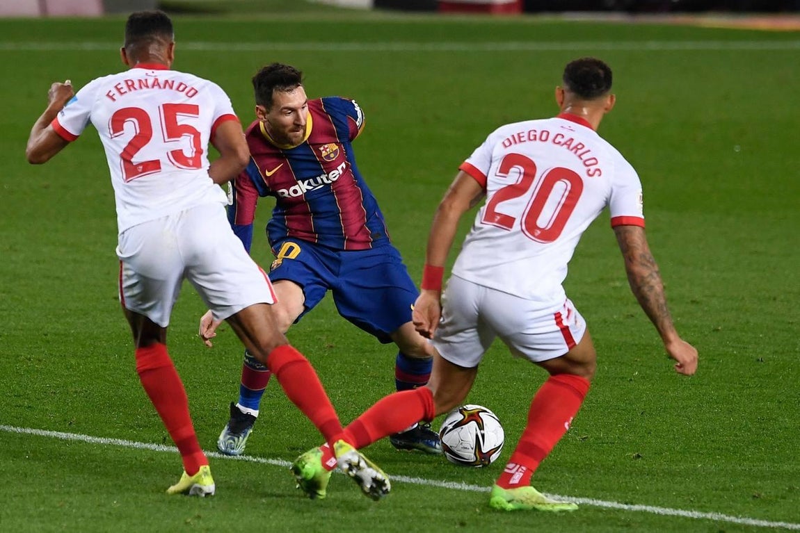 En imágenes, la vuelta de semifinales de la Copa del Rey entre el Barcelona y el Sevilla