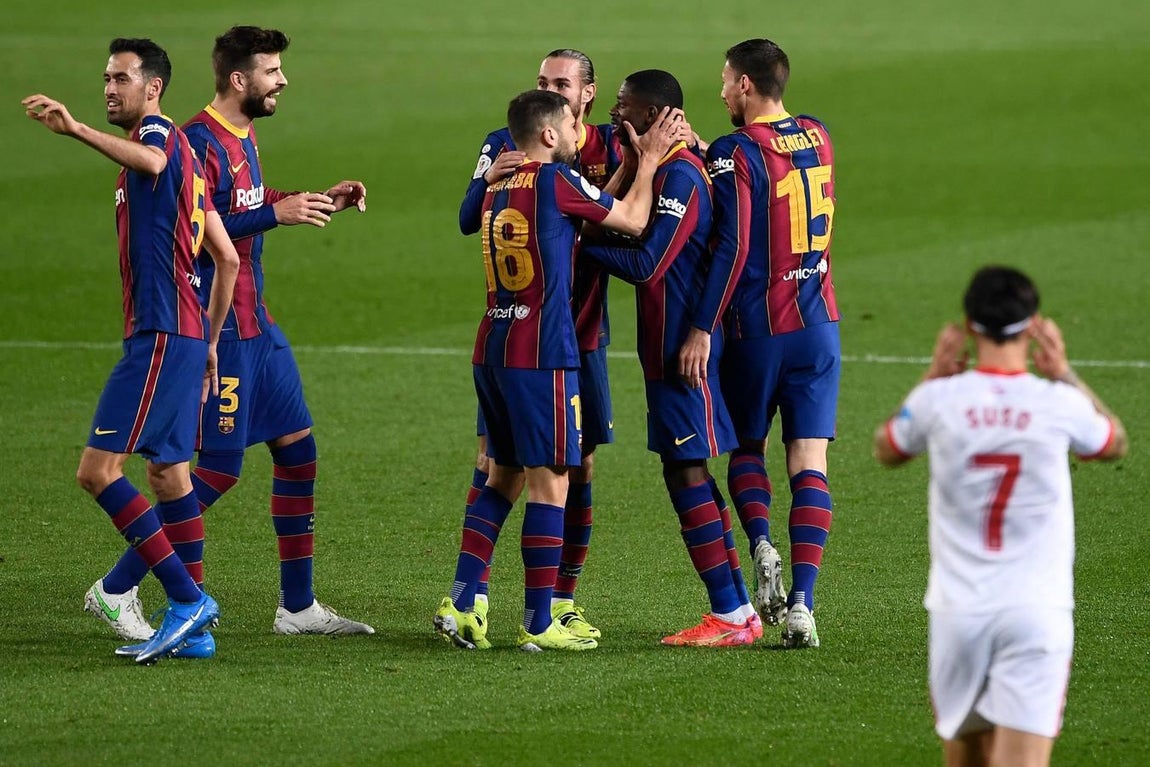 En imágenes, la vuelta de semifinales de la Copa del Rey entre el Barcelona y el Sevilla