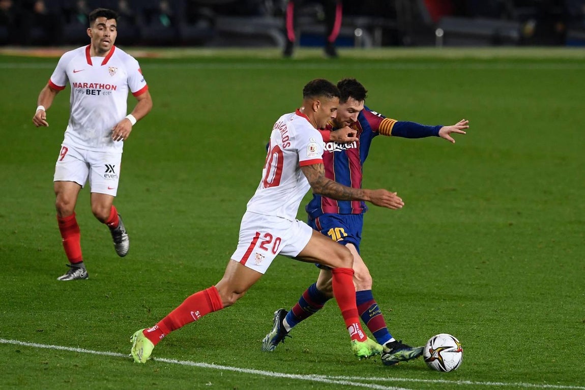 En imágenes, la vuelta de semifinales de la Copa del Rey entre el Barcelona y el Sevilla