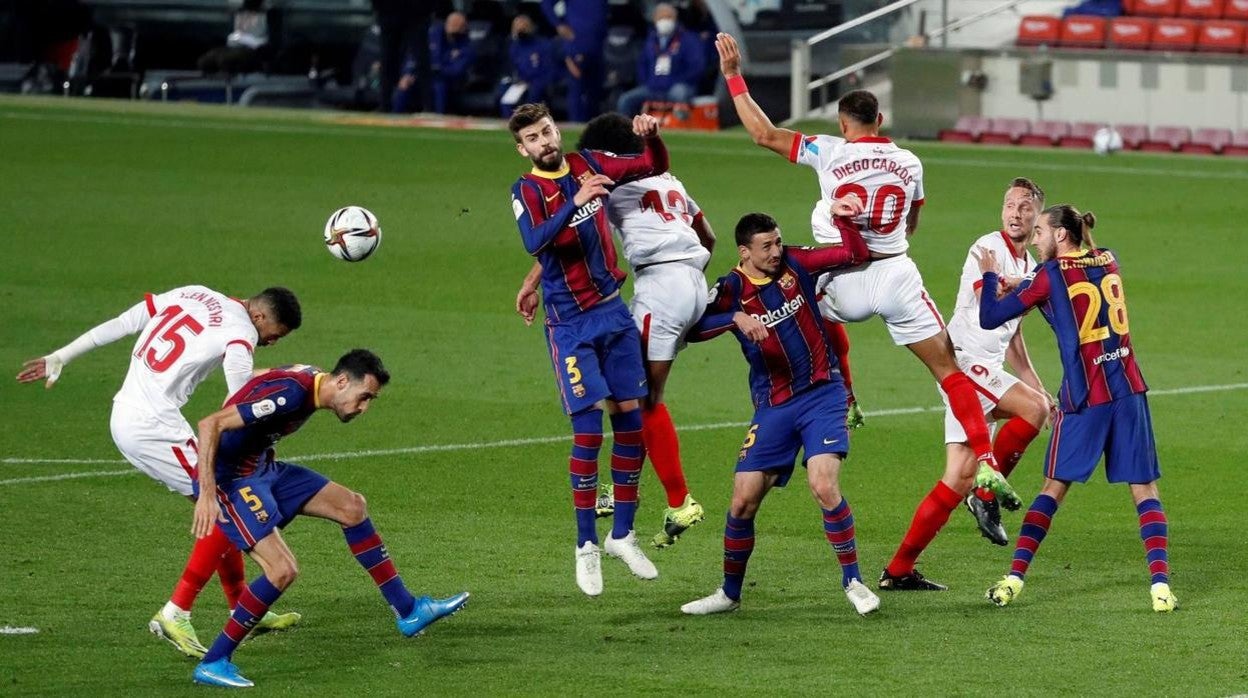 En imágenes, la vuelta de semifinales de la Copa del Rey entre el Barcelona y el Sevilla