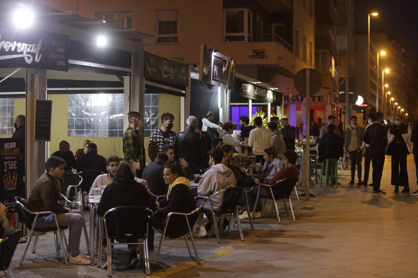 Ambiente en Cádiz capital. 