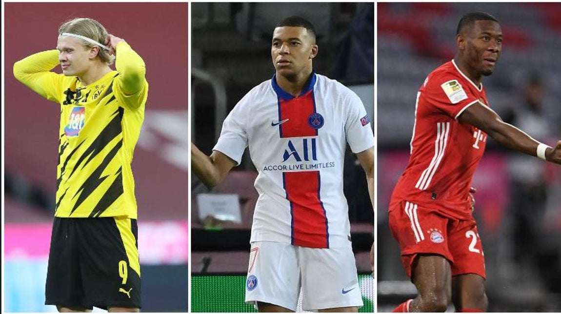 ¿Los siguientes?. Erling Haaland, Kylian Mbappé y David Alaba pueden ser los siguientes en enfrentar al Real Madrid y al Barcelona. El primero de ellos es el favorito de Joan Laporta para dar un golpe encima de la mesa y estrenar de la mejor manera posible su nueva presidencia. El francés es el sueño de Florentino Pérez desde hace años. Y el austriaco, que acaba contrato en verano, busca acomodo en un gran club, estando ambos clubes españoles pendientes de su situación.