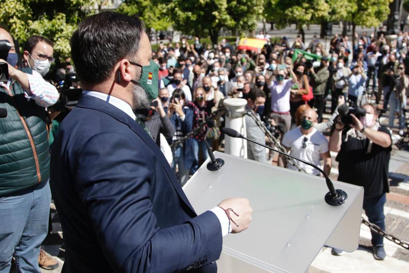 Acto de Vox en la Plaza Nueva de Sevilla