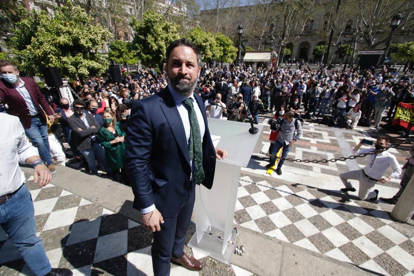 Acto de Vox en la Plaza Nueva de Sevilla