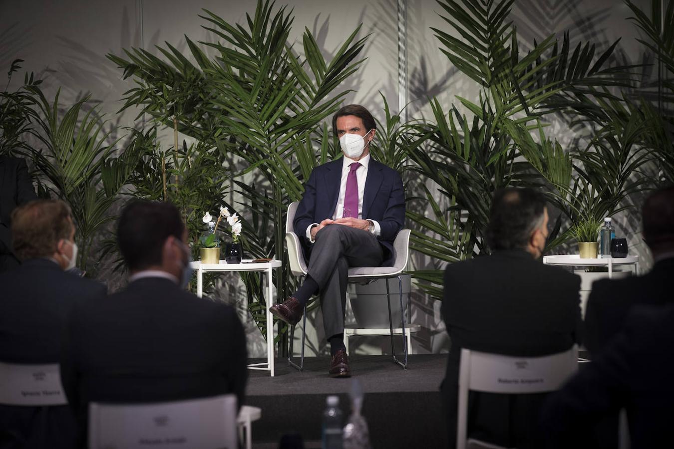 José María Aznar durante el Foro Vocento España-Chile. 