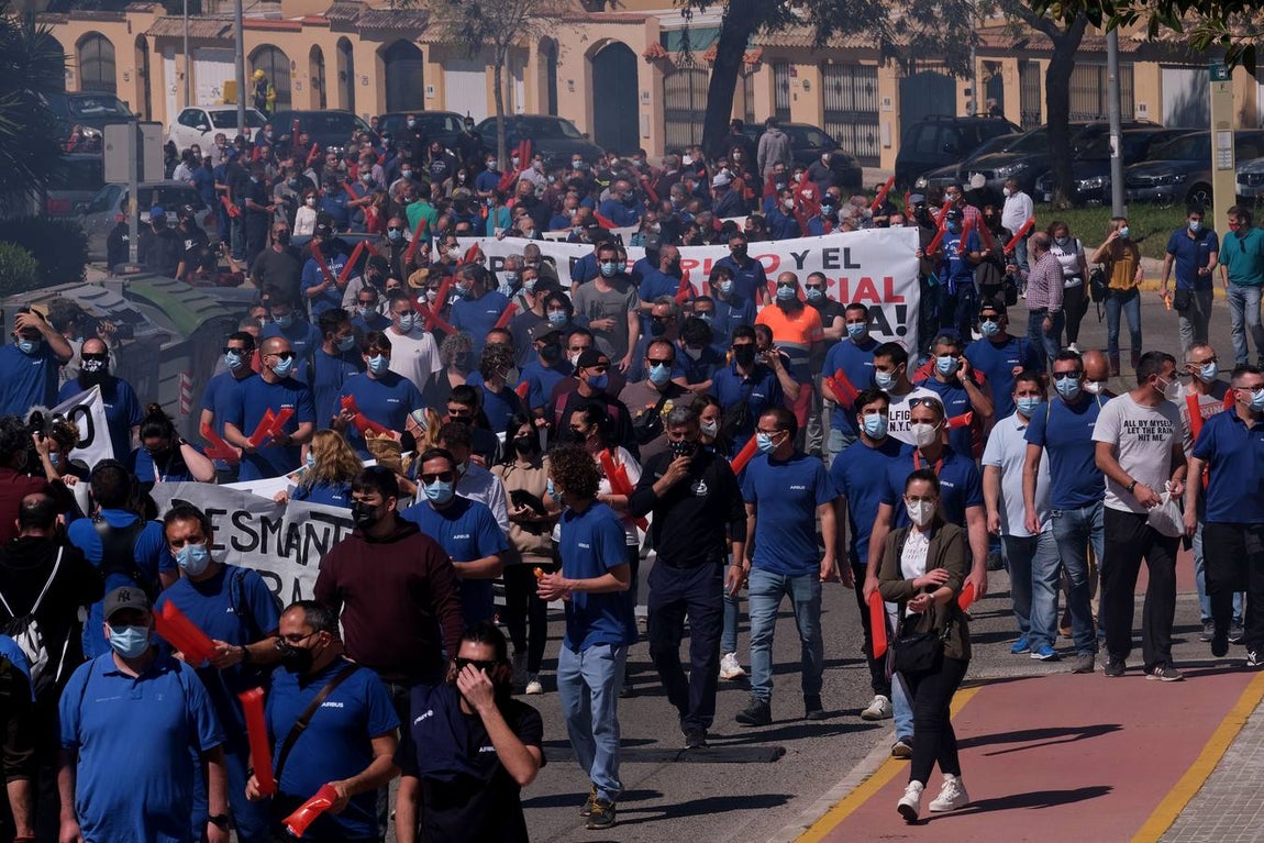 FOTOS: Manifestación de Airbus Puerto Real