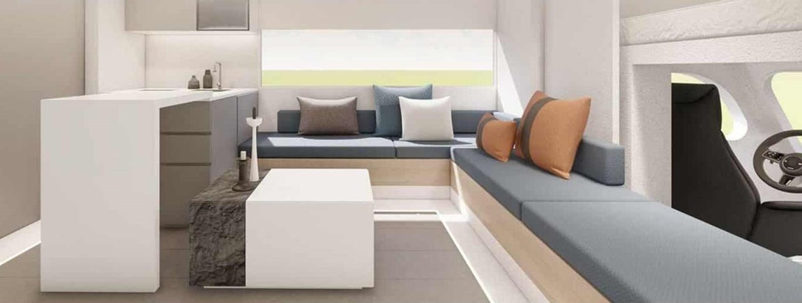 La autocaravana de lujo que triunfa en China. Con respecto a las otras caravanas, en la parte del conductor incluye la cama, para no restarle espacio al resto del vehículo.