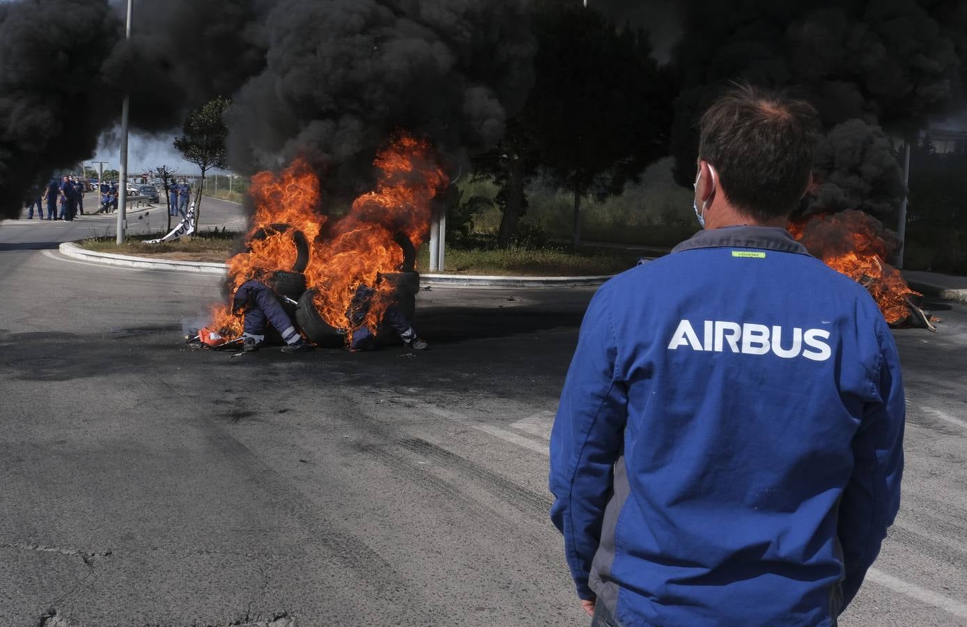 Fotos: nueva jornada de protestas en Airbus Puerto Real