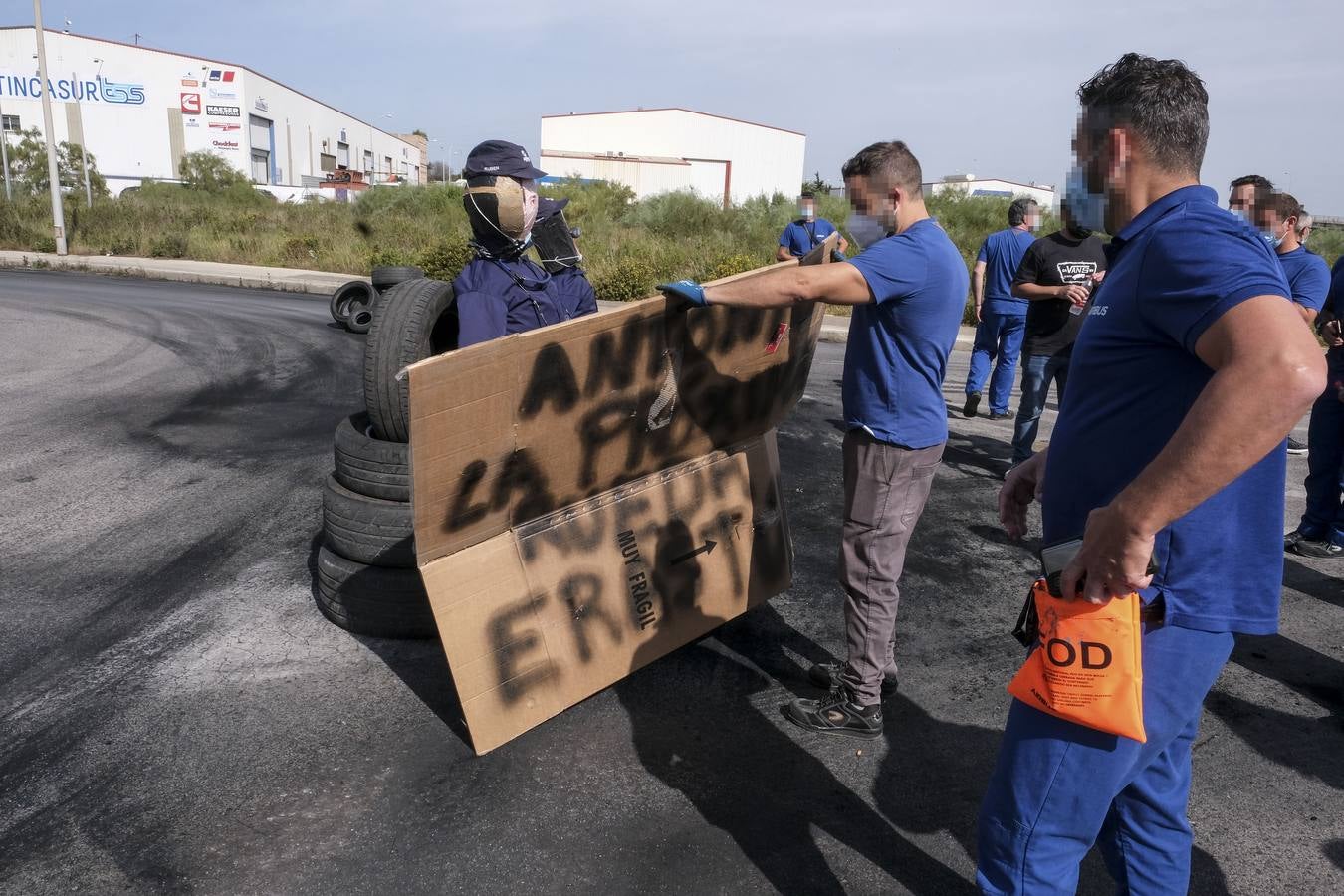 Fotos: nueva jornada de protestas en Airbus Puerto Real