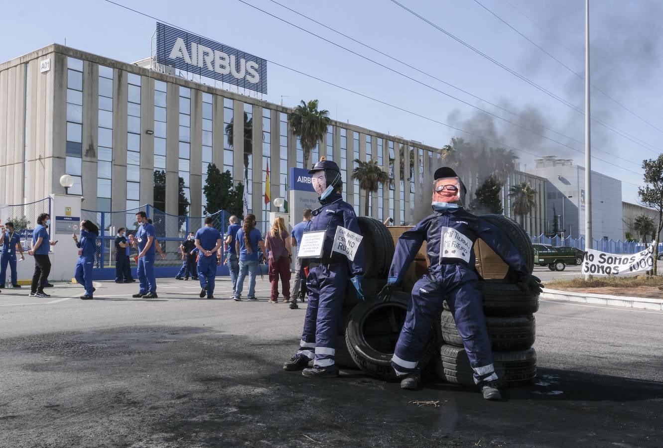 Fotos: nueva jornada de protestas en Airbus Puerto Real