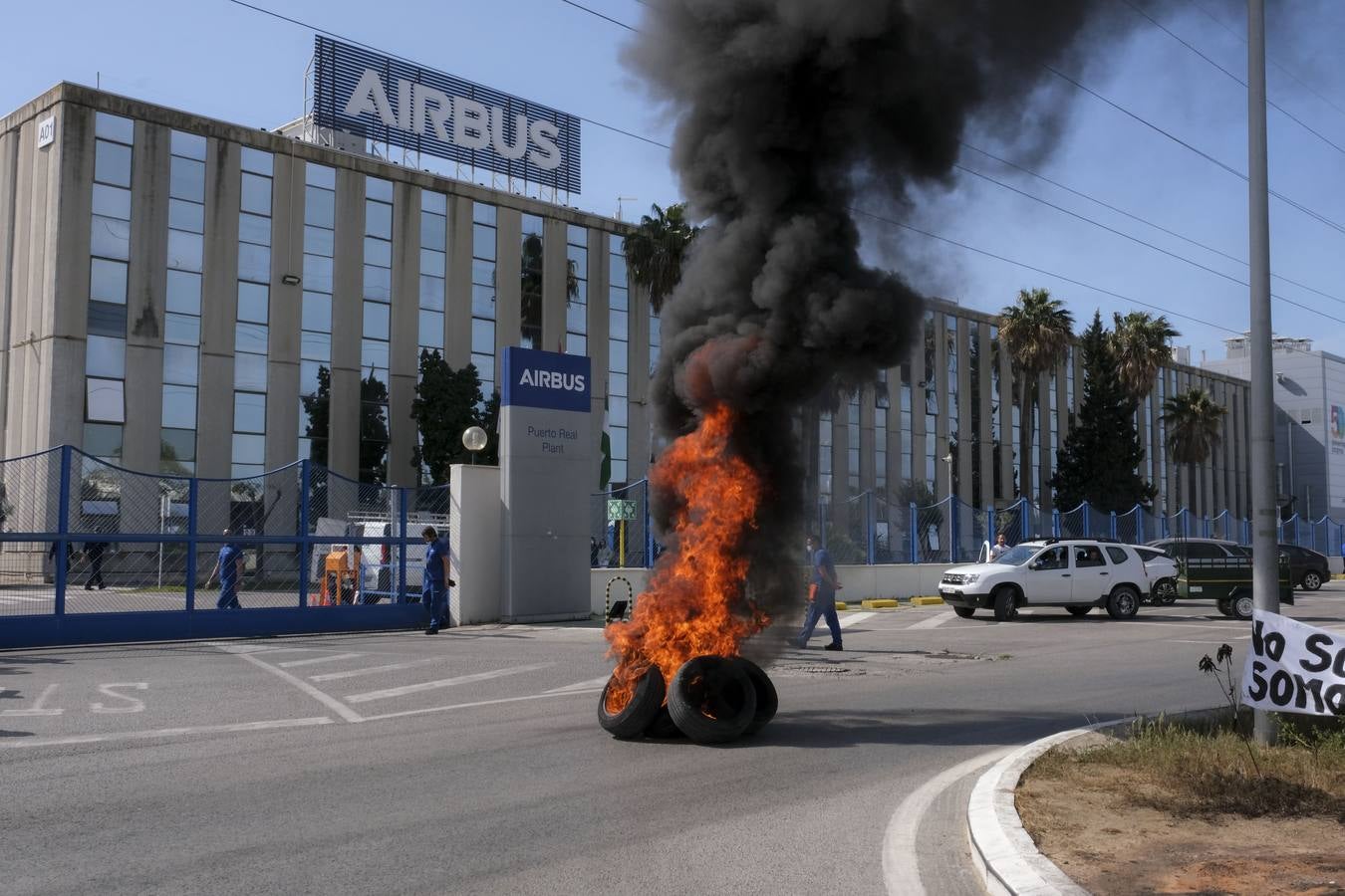 Fotos: nueva jornada de protestas en Airbus Puerto Real