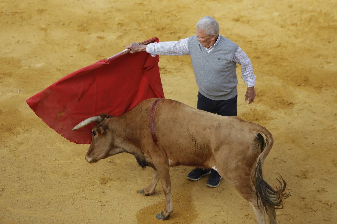 Antonio Ruiz 'Espartaco' celebró su ochenta cumpleaños toreando con los 'suyos'