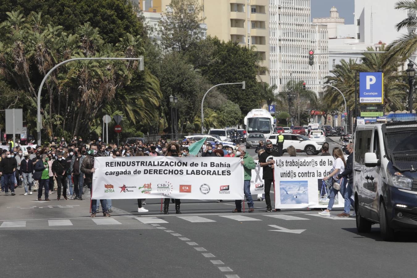 Manifestación por la reindustrialización de la Bahía de Cádiz