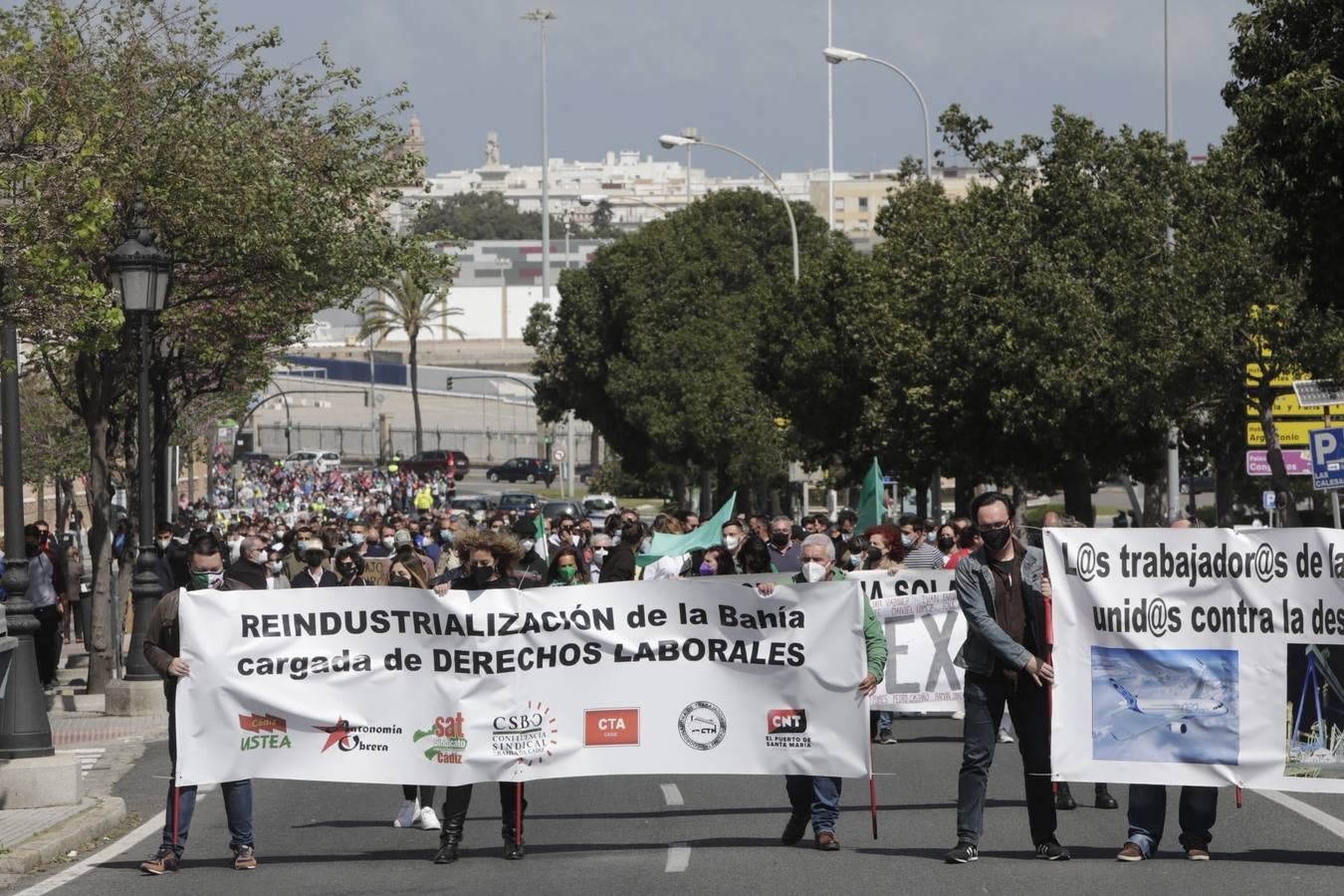 Manifestación por la reindustrialización de la Bahía de Cádiz