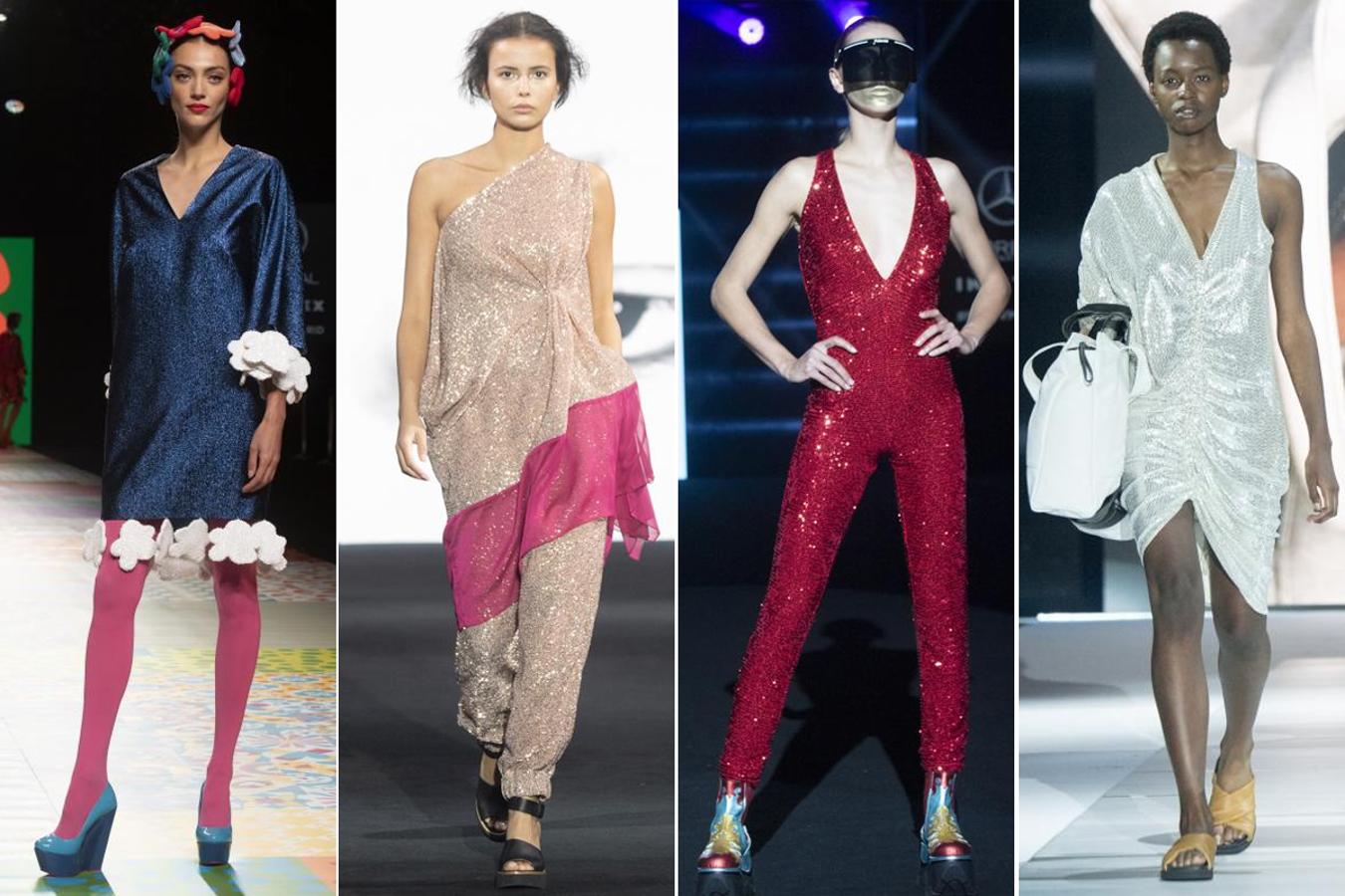 4. Brillos. Si algo ha dejado claro la pasarela de la 73 edición de Mercedes-Benz Fashion Week Madrid es que hay muchas ganas de celebrar. El brillo se convierte en ese adelanto de las fiestas que están por venir. Con tejidos como el lúrex, otros con purpurina o cargados de pailletes, el próximo otoño brillarás y así lo mostraron Ágatha Ruiz de la Prada, Ulises Mérida, Maison Mesa y Pablo Erroz, entre otros.