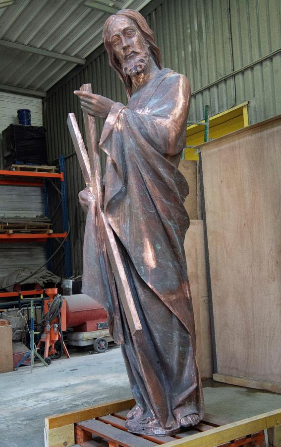 Restauración de las estatuas de bronce