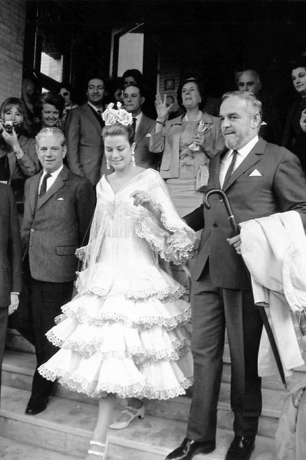 Grace Kelly y Rainiero de Mónaco en la Feria de Abril de Sevilla de 1966