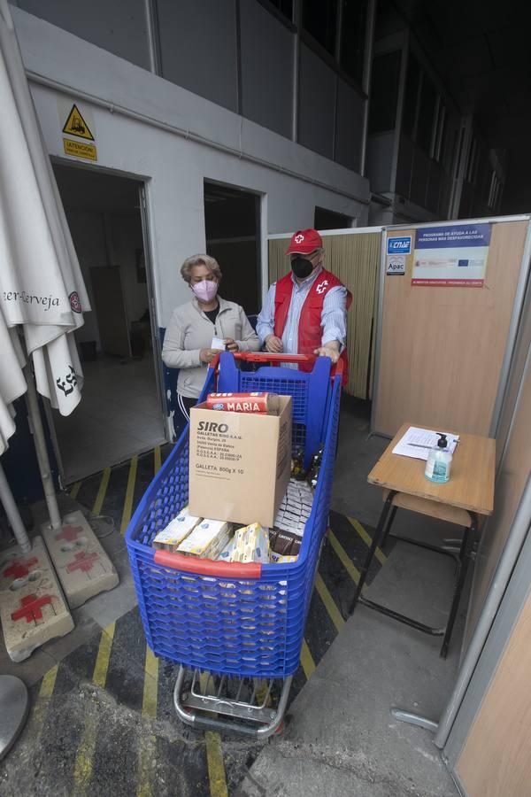 El reparto de alimentos de Cruz Roja de Córdoba, en imágenes