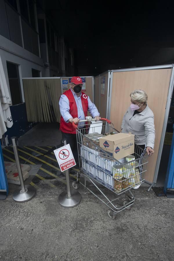 El reparto de alimentos de Cruz Roja de Córdoba, en imágenes