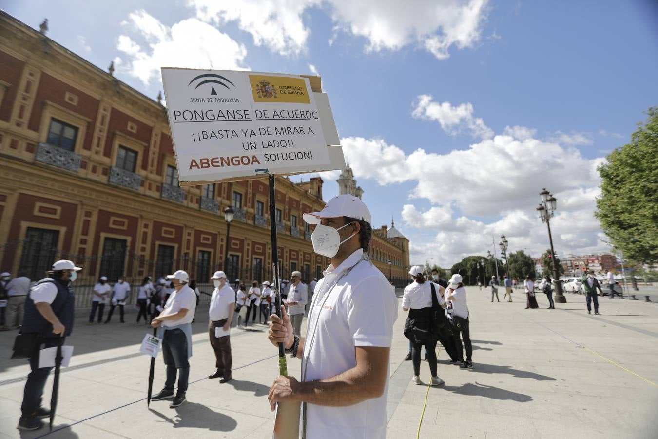 Manifestación de trabajadores de Abengoa