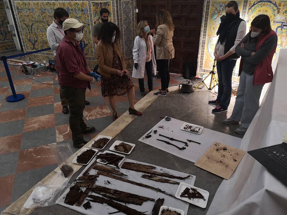 Así se ha descubierto el sarcófago de una niña de la Baja Edad Media en el Alcázar de Sevilla