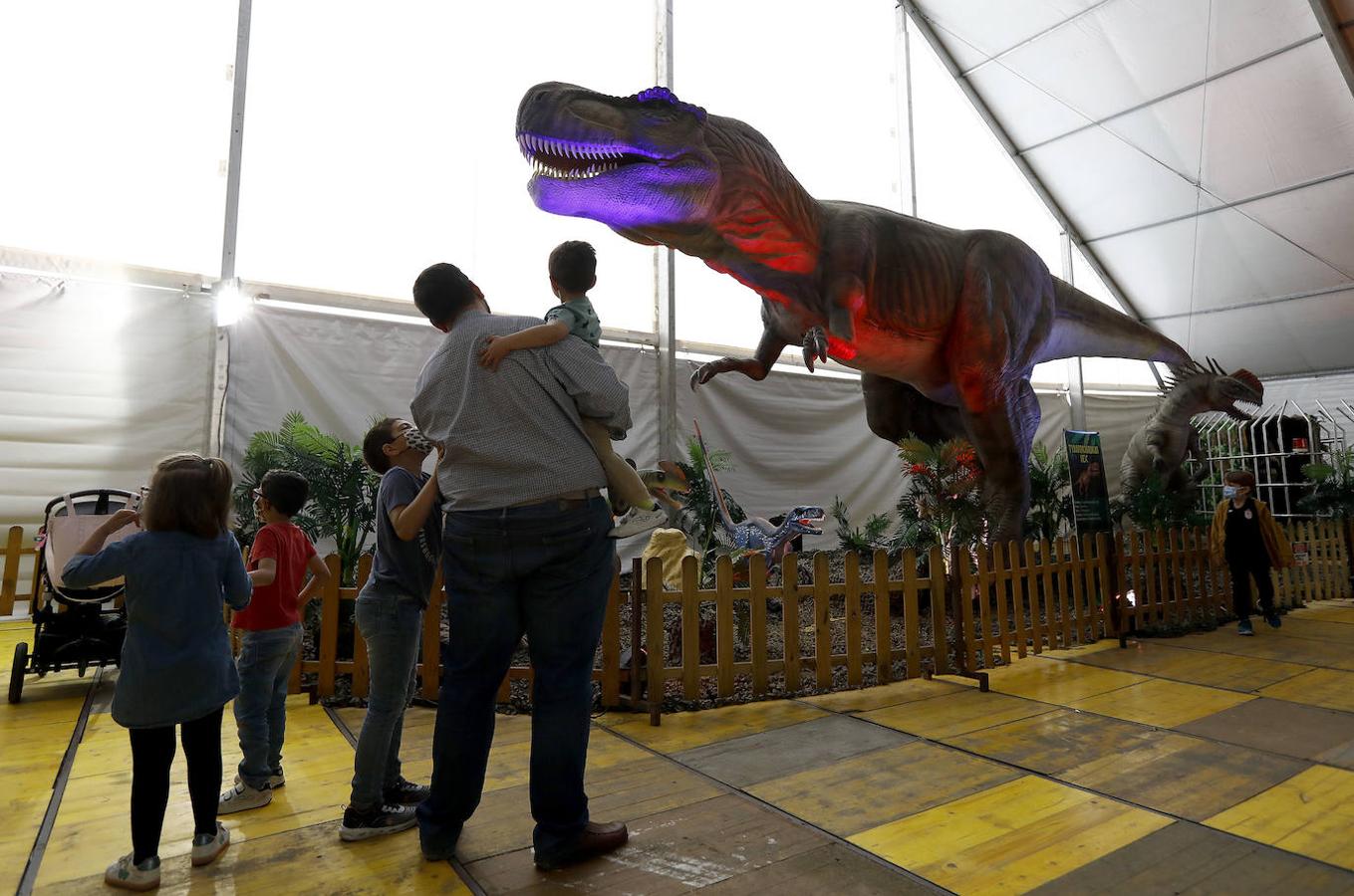 La carpa de Dinosaurs Tour en la Arruzafilla de Córdoba, en imágenes