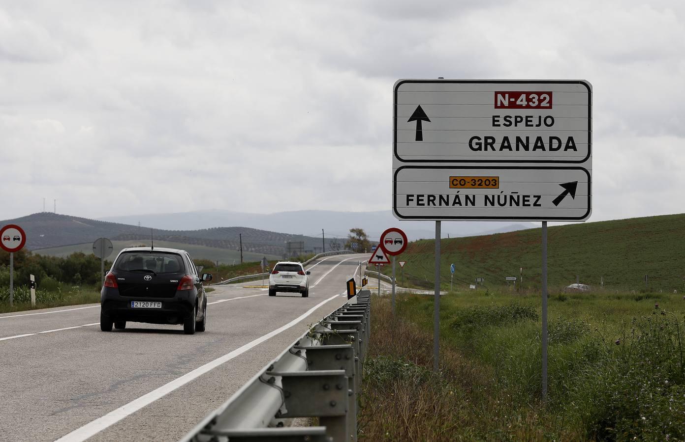 Así está la carretera N-432 a su paso por Córdoba, en imágenes