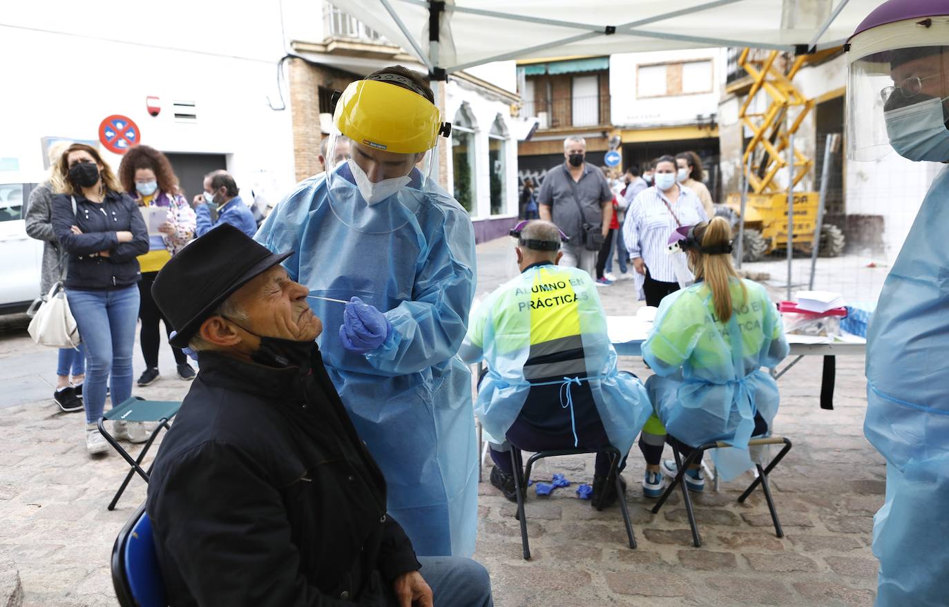 Las pruebas del Covid a los dueños de los Patios de Córdoba, en imágenes