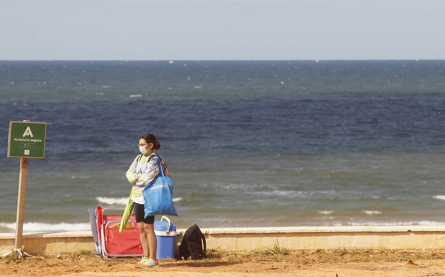 Ambiente este sábado en algunas playas onubenses