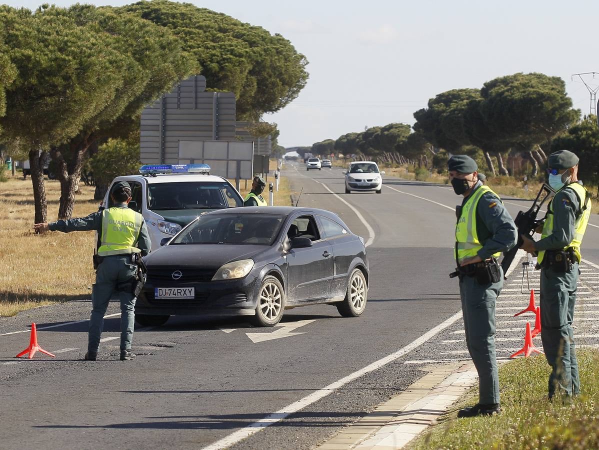 Controles a la entrada de Matalascañas