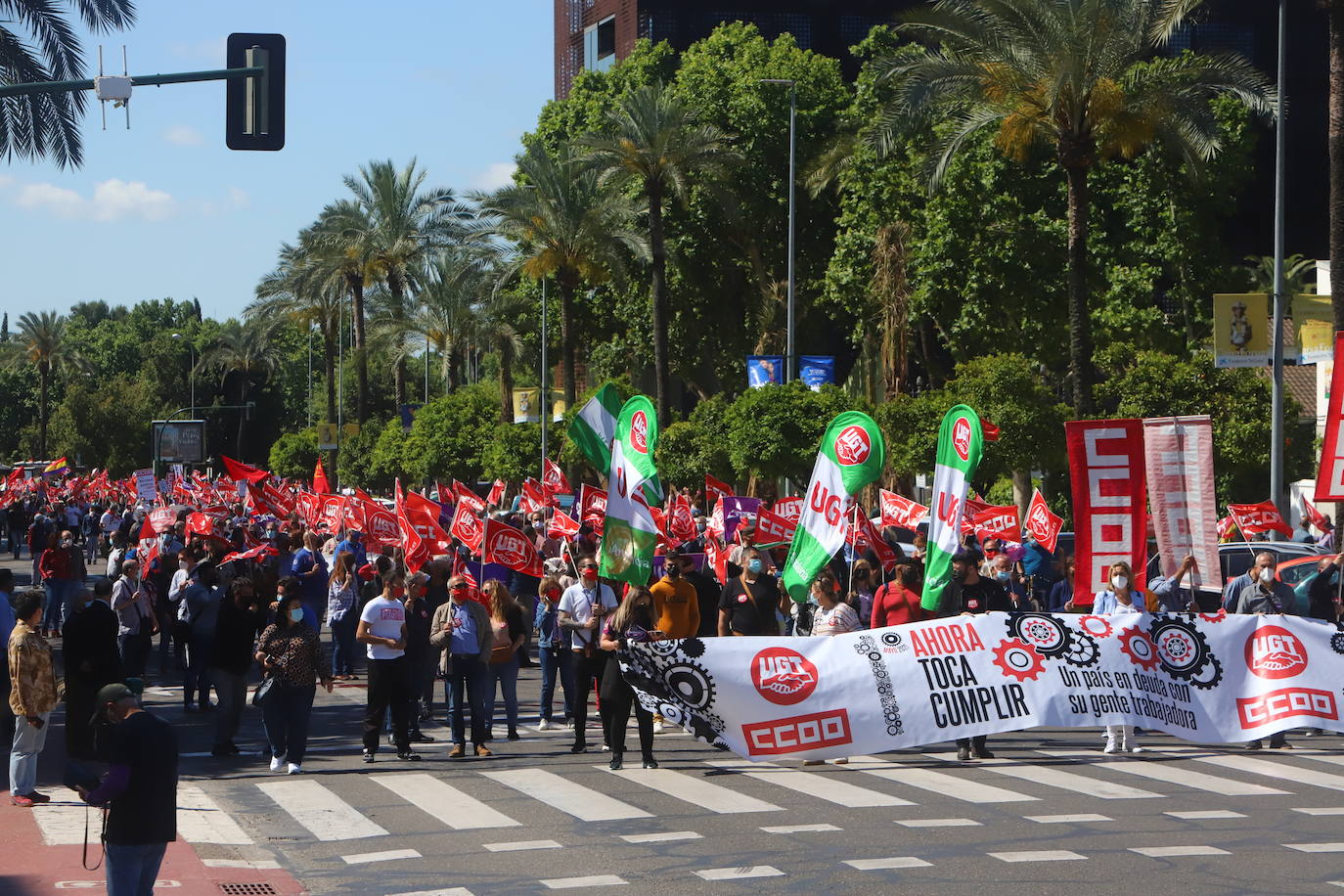 La manifestación del Primero de Mayo en Córdoba, en imágenes