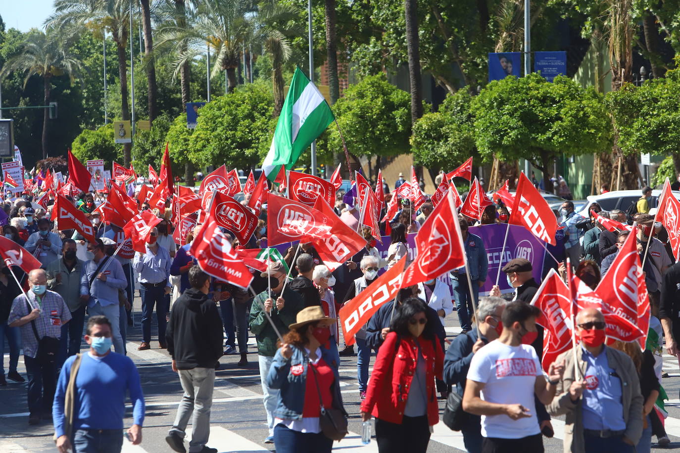 La manifestación del Primero de Mayo en Córdoba, en imágenes