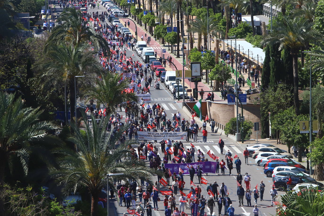 La manifestación del Primero de Mayo en Córdoba, en imágenes