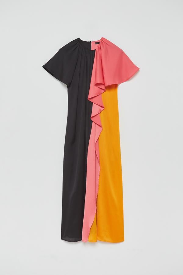 Vestido color block de Sfera (39,99€). 