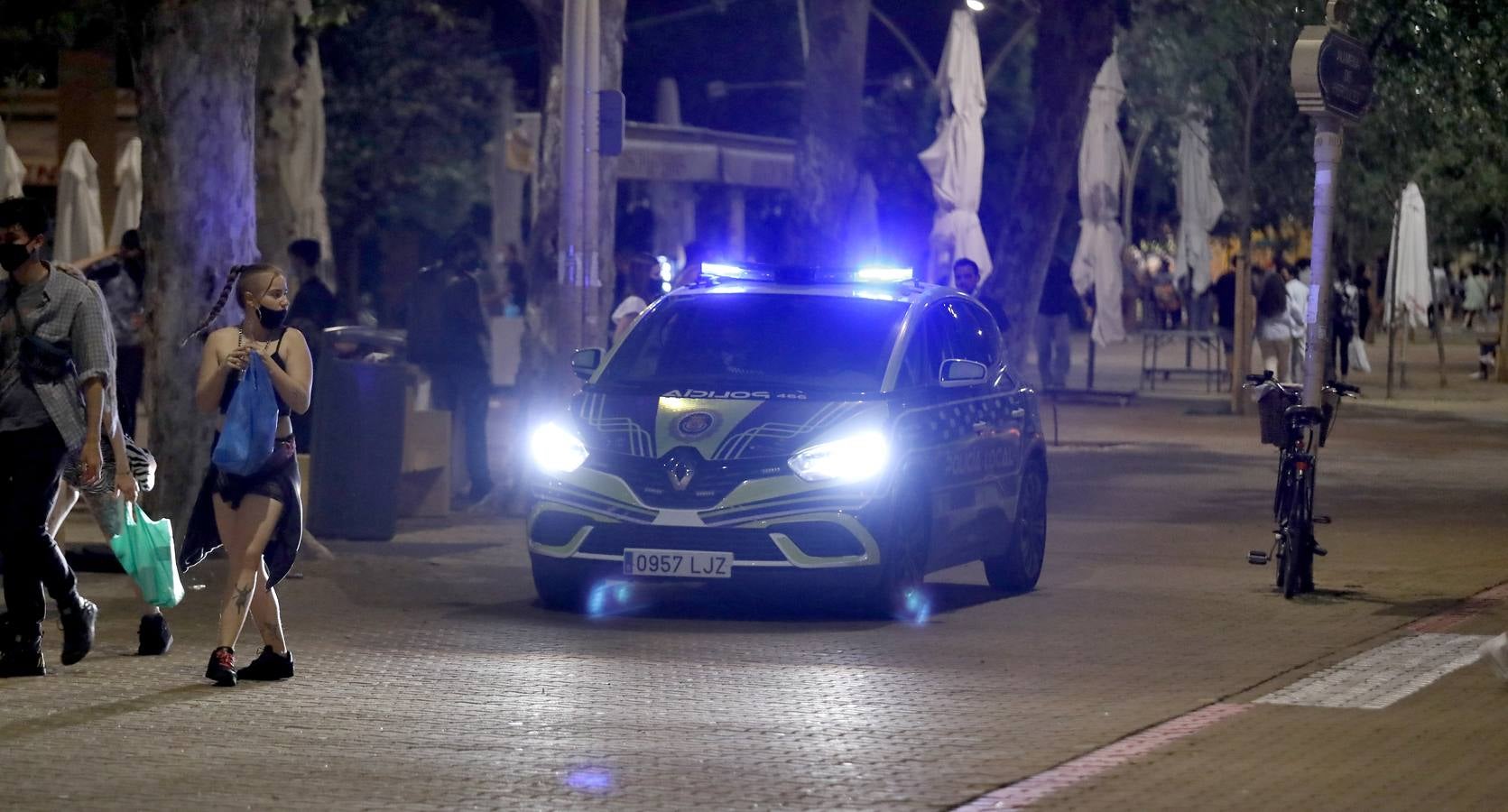 Dispositivo policial en la Alameda