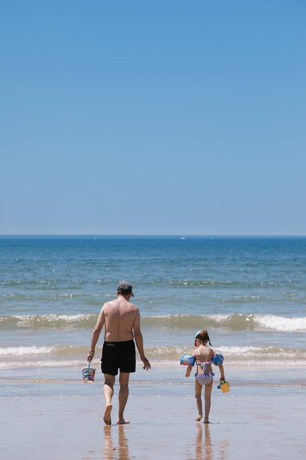 Ambiente en la playa de Punta Umbría