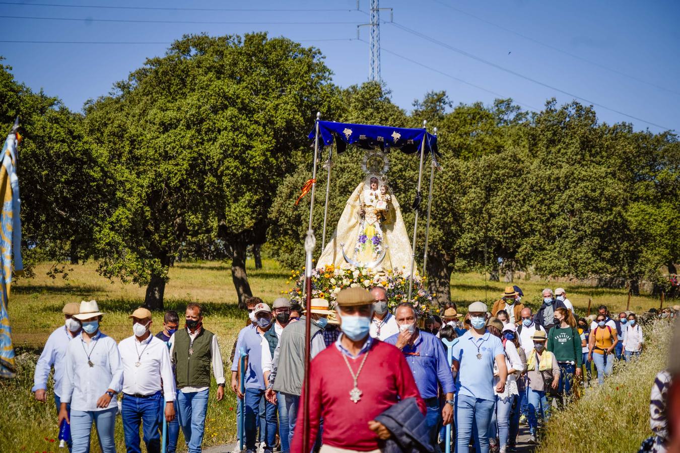 La llegada de la Virgen de Luna a Villanueva de Córdoba, en imágenes