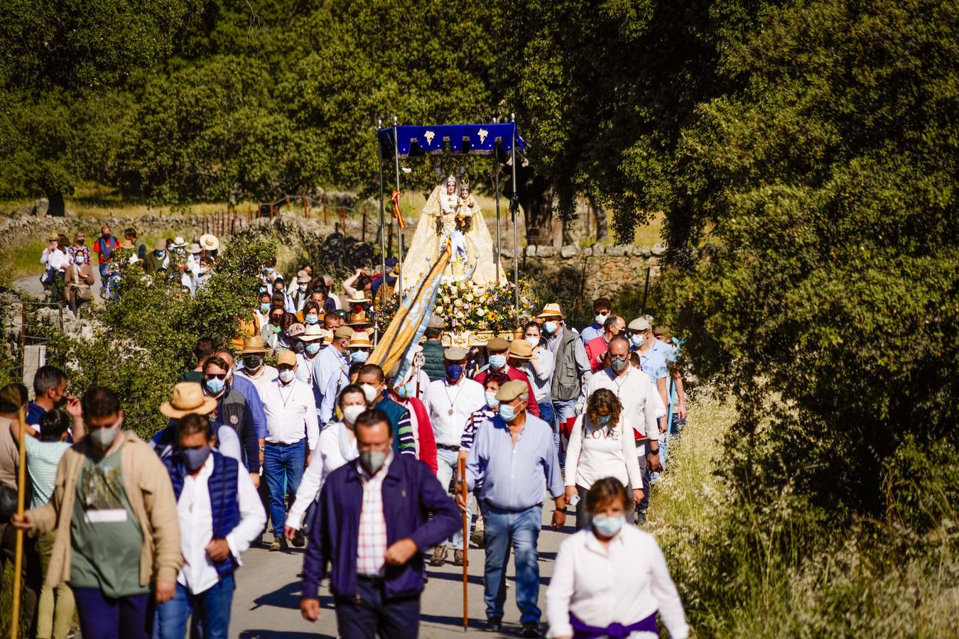 La llegada de la Virgen de Luna a Villanueva de Córdoba, en imágenes