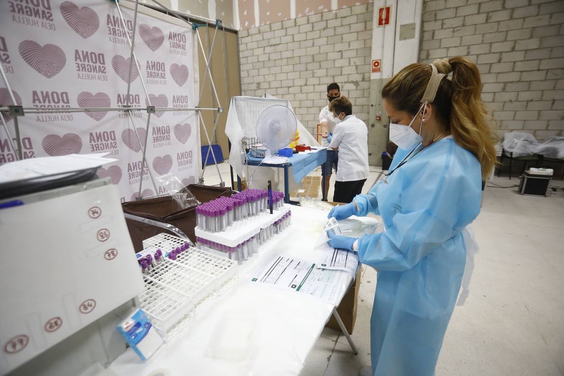 La donación de sangre en el Centro Comercial El Arcángel, en imágenes